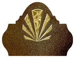 DARAY L 602 GD SH BR Gold Sunburst Shimmer Brown Background